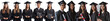 © Zaleman - Diverse university students in graduation gowns cutout element set in PNG format
