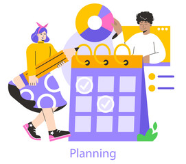 Poster - Business Operations. Flat Vector Illustration