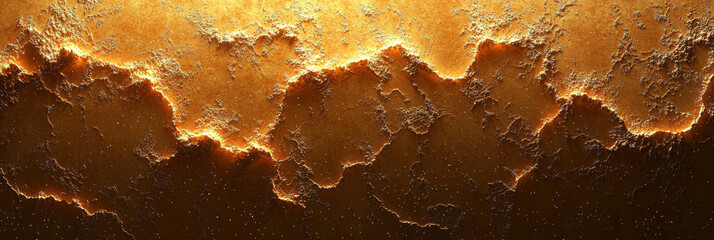 Abstract background with a textured, golden surface and a luminous glow.