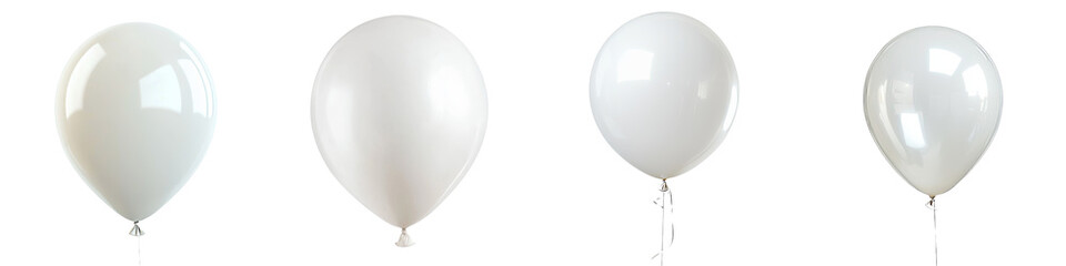 Poster - White balloon isolated on transparent background