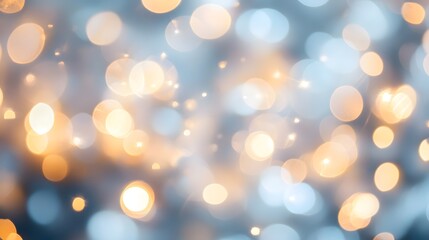 Bokeh Light Effects: Soft, out-of-focus bokeh lights in various sizes, creating a dreamy effect on a white background.
