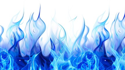 Wall Mural - Clip_art_Blue_flames_background