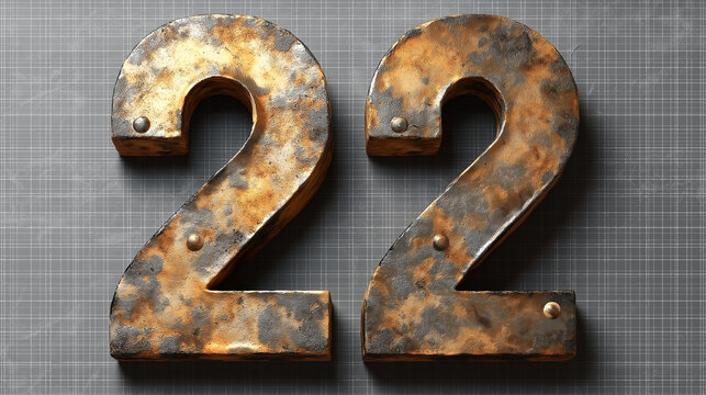 Rusty Metallic Number 22