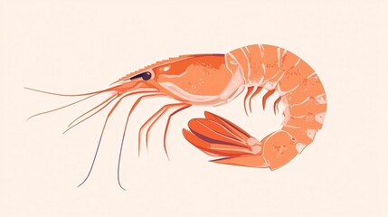 shrimp on a white background