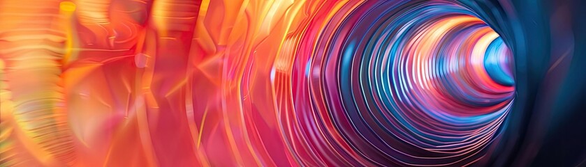 Poster - A vibrant, swirling tunnel of colors creating an abstract, mesmerizing effect perfect for background designs.
