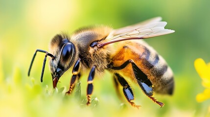 Honey bee view through the Camera lens