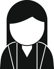 Poster - Simple black and white vector of a woman wearing a blazer
