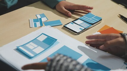 The designer team is designing the uxui system to make the uxui system work well on new phones and support system updates. Website development concept UI UX front end designer