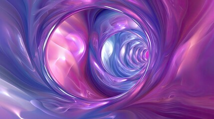 Poster - A mesmerizing abstract swirl of vibrant purple and pink hues, creating a tunnel-like effect that captivates the imagination.