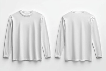 White Long Sleeve Tshirt Mockup Isolated created with Generative AI