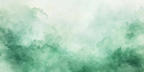 Poster - Soft mint green watercolor texture background with smooth gradients and blended colors