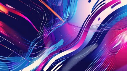 Poster - A vibrant abstract background with flowing lines and colors, perfect for modern art, design, or digital projects.