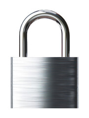 Lock padlock isolated on transparent background cutout, PNG file. template for artwork design.