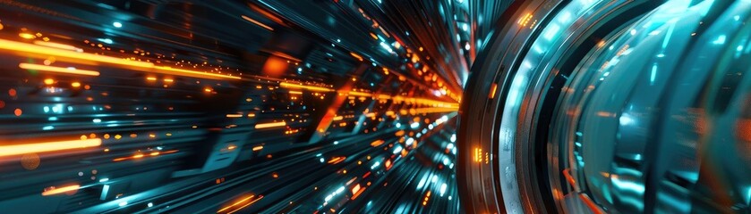 Poster - Dynamic abstract background with vibrant colors, showcasing futuristic designs and motion effects for technology themes.