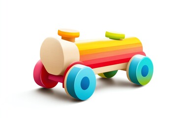 Colorful wooden toy train designed for children, perfect for educational play and imagination development.