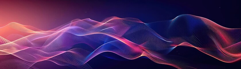 Poster - Abstract waves in vibrant colors creating a dynamic and modern backdrop for various creative projects.