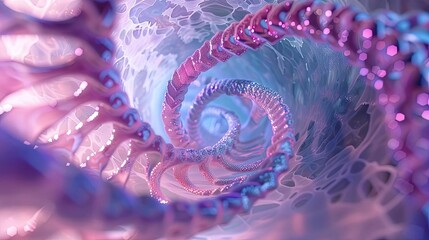 Poster - A mesmerizing spiral of colorful patterns, evoking feelings of depth and infinity in a vibrant underwater realm.