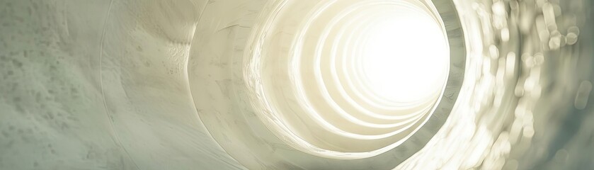 Aufkleber - Abstract image of a tube leading to a bright light, creating a sense of depth and perspective. Ideal for conceptual design.