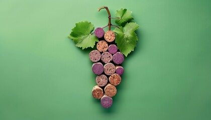 Wine Cork Grapes: A Refreshing Poster Concept