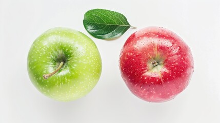 Apple fruit over white background