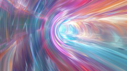 Poster - Vibrant abstract swirl of colors creating a dynamic motion effect, perfect for backgrounds or digital art designs.