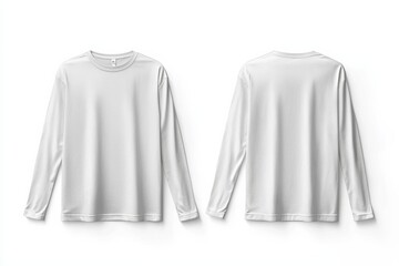 White Long Sleeve Tshirt Mockup Isolated created with Generative AI