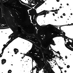 Wall Mural - Black Liquid Splash Abstract Background