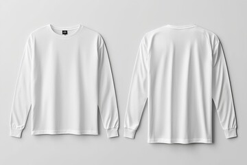 White Long Sleeve Tshirt Mockup Isolated created with Generative AI