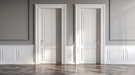 Double doors on a wall in a formal setting