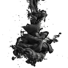 Wall Mural - Abstract Black Liquid Splash