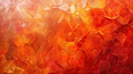 Canvas Print - Overlapping hexagons and pentagons in fiery hues like orange and red smooth texture