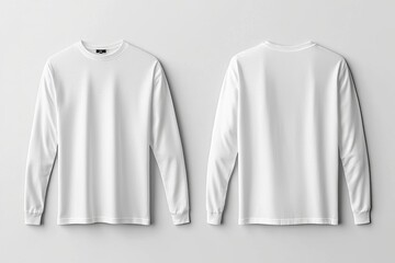 White Long Sleeve Tshirt Mockup Isolated created with Generative AI