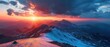 © Starkreal - Majestic Sunrise Over Dramatic Mountain Peaks - Aerial Panorama of Scenic Wilderness