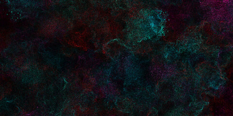 Wall Mural - Aquamarine and pink Abstract Glowing fractal digital art design vector design. Star field background Aquamarine and pink dark red pink, teal and purple nebula universe. Fantastic outer view space