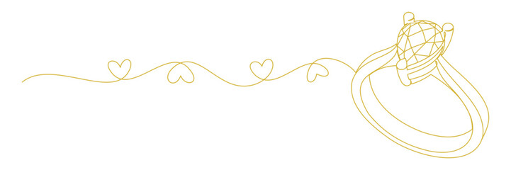 Canvas Print - outline of the wedding ring.eps