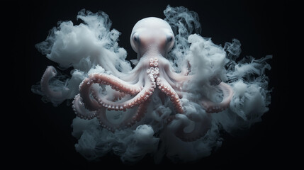 Octopus in Ink: A Stunning Underwater Portrait