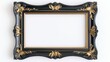 © KENZOGROW - Elegant black and gold picture frame with intricate detailing, ideal for showcasing artwork or cherished memories.