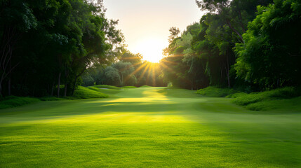 Canvas Print - Golf Course Sunny Day