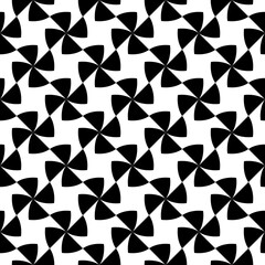 Wall Mural - Seamless pattern with geometric motifs in black and white