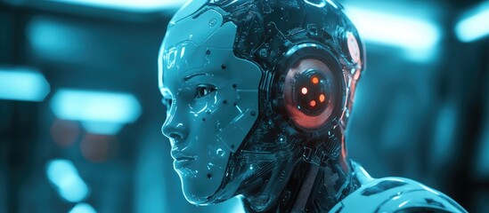 Poster - AI Concepts A Visual Exploration of Future Technologies through Toned 3D Rendered Graphics