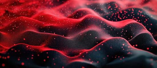 Canvas Print - Red and black color fusion creating an abstract textured graphic background