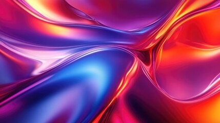 Poster - Modern digital abstract background featuring soft smooth lines in vibrant colors creating a sense of motion with a luxurious and contemporary feel Ideal for artistic wallpaper designs