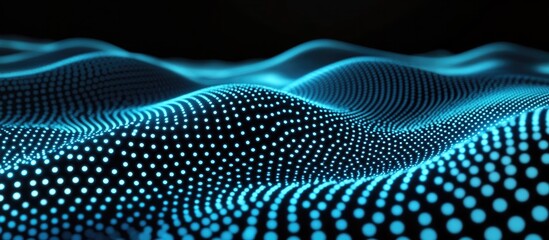 Poster - Abstract background with blue dots and ample copy space
