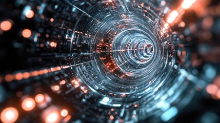 Poster - Futuristic 3D cybernetic backdrop