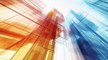 Poster - Abstract architectural 3D illustration design