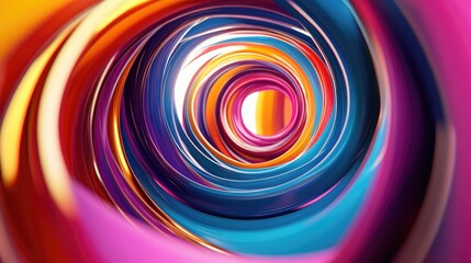Poster - Illustration of an abstract vibrant circle design