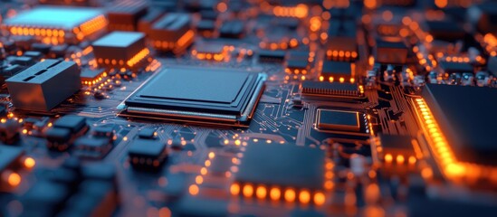Poster - Close up view of the reverse side of a printed circuit board