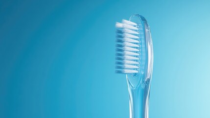 Poster - Glass brush against a blue backdrop