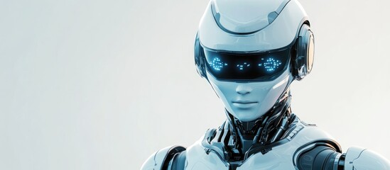 Poster - Handsome smart robot character in 3D rendering