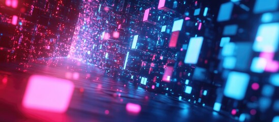 Poster - Background of digital disruption showcasing innovation in business technology